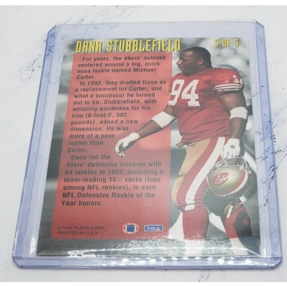 Dana Stubblefield 1994 Fleer Award Winners #5 San Francisco 49ers